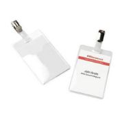 50 Office Depot Portrait ID Clip Badges L1