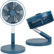 Professional Cordless Foldable Fan with LED Ringlight by SALTER L2b