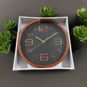 Black & Rose Gold Wall Clock