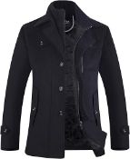 Men's Jacket Winter Coat 80% Wool RRP £75.99