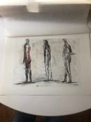 Henry Moore. Three Tall Figures. 1981 Coloured Lithograph From Seat Edizion1.