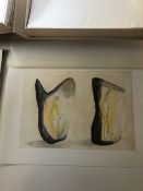 Henry Moore 'Two Figures' 1981 Coloured Lithograph Published By Seat Edizioni In 1983.