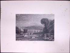 J.M.W Turner Rare “Richmond Bridge London” 1873 Picturesque Views in England-60