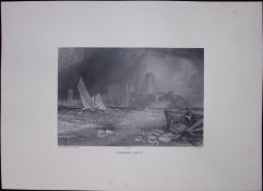 J.M.W Turner Rare “Pembroke Castle Wales” 1873 Picturesque Views in England-24