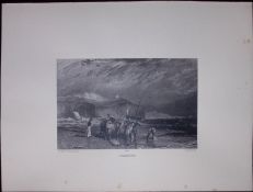 J.M.W Turner Rare “Folkestone Kent” 1873 Picturesque Views in England-11