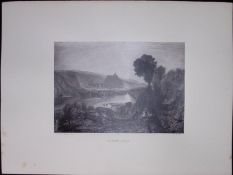 J.M.W Turner Rare “Prudhoe Castle Northumberland ” 1873 Picturesque Views in England-36