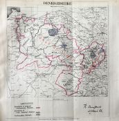 Antique 139 Years-Old Scarce Map Denbighshire 1885 Boundary Changes.