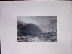 J.M.W Turner Rare “Llangollen Wales” 1873 Picturesque Views in England-51