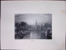 J.M.W Turner Rare “City of Bedford” 1873 Picturesque Views in England-52