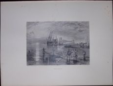 J.M.W Turner Rare “Flint Castle Wales” 1873 Picturesque Views in England-15