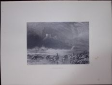 J.M.W Turner Rare “Crickieth Castle Wales” 1873 Picturesque Views in England-16