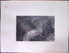 J.M.W Turner Rare “Chain Bridge Over The Tees Yorkshire” 1873 Picturesque Views in England-45