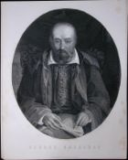 George Buchanan Scholar Scotland 1873 Antique 152 Years-Old Engraving-44