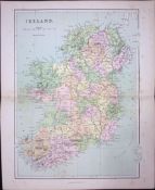 The Country Of Ireland 150 Years-Old Coloured Antique 1875 Map-6