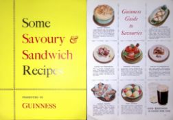 Guinness Guide Savoury & Sandwiches Recipes Coloured 60-Year-Old 4 Page Print