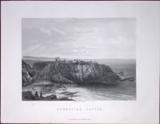 Dunnottar Castle Aberdeenshire Scotland Antique 152 Years-Old Engraving-29