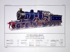 The Great Eastern Railway Detailed Coloured Antique Book Plate.