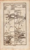 Ireland Rare Antique 1777 Road Map Cork to Limerick and from Cork to Doneraile