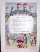 Guinness 70 Years-Old Advert 1955 The Umbrella G.E.2568-B.