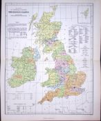 The British Islands Population 150 Years-Old Coloured Antique 1875 Map-20