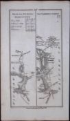 Ireland 245 Years -Old Antique Road Map Dublin To Carnew To Gorey-146