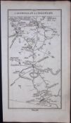 Ireland 245 Years -Old Antique Road Map Lisburn, Armagh, Lurgan-266