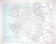 The Province of Connaught Ireland 150 Years-Old Coloured Antique 1875 Map-2