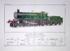 The Great Western Railway Coloured Detailed Antique Book Plate.