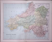 South Wales 150 Years-Old 1875 Coloured Detailed Antique 1875 Map-34