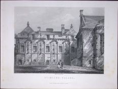 Stirling Palace Scotland Antique Victorian 152 Years-Old Engraving-9a