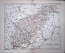 Northamptonshire 150 Years-Old 1875 Coloured Detailed Antique 1875 Map-40