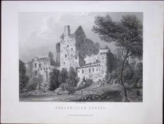 Craigmillar Castle Edinburgh Scotland Antique 152 Years-Old Engraving-20