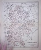Bedfordshire 150 Years-Old 1875 Coloured Detailed Antique 1875 Map-63