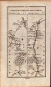 Ireland Rare Antique 1777 Road Map Kildare to Athy And to Carlow-156