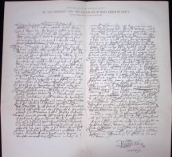 Mary Queen of Scots Execution Warrant Antique 152 Years-Old Print-32