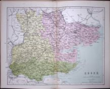 County Essex 150 Years-Old 1875 Coloured Detailed Antique 1875 Map-43