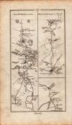 Ireland Rare Antique 1777 Road Map Dublin to Clones Carrickmacross Monaghan-52