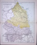 Northumberland 150 Years-Old 1875 Coloured Detailed Antique 1875 Map-29