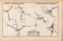 Antrim Cookstown & Navan Ireland Antique Railway Junctions Diagram-10.