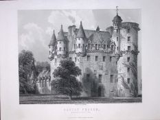 Castle Fraser Sauchen, Inverurie Scotland Antique 152 Years-Old Engraving-10