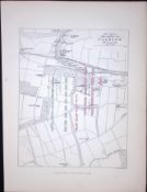 The Battlefields of Falkirk Scotland Antique 152 Years-Old Detailed Print-3