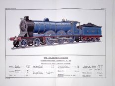 The Caledonian Railway Coloured Detailed Antique Book Plate.