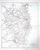 The Province of Leinster Ireland 150 Years-Old Coloured Antique 1875 Map-3