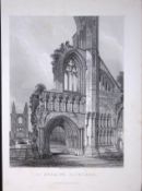 St Andrews Cathedral Scotland Antique Victorian 152 Years-Old Engraving-23