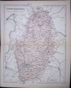 Nottinghamshire 150 Years-Old 1875 Coloured Detailed Antique 1875 Map-38