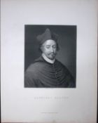 Cardinal Beaton Scotland 1873 Antique 152 Years-Old Engraving-41