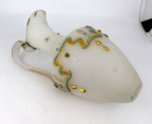 Antique French Bejewelled Turquoise Opaline Ewer A/F