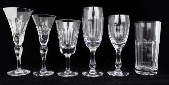 Complete Suite of 36 Hand-Cut Crystal Glasses by Tudor Crystal