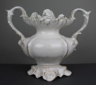 Vintage Italian Porcelain Two Handled Flower Vase