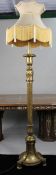 Fine Early 20th Century Giltwood Floor Lamp with Handmade Silk Shade